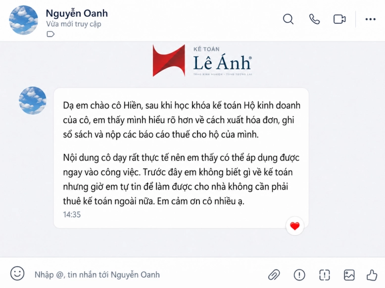 Phản hồi Hộ kinh doanh